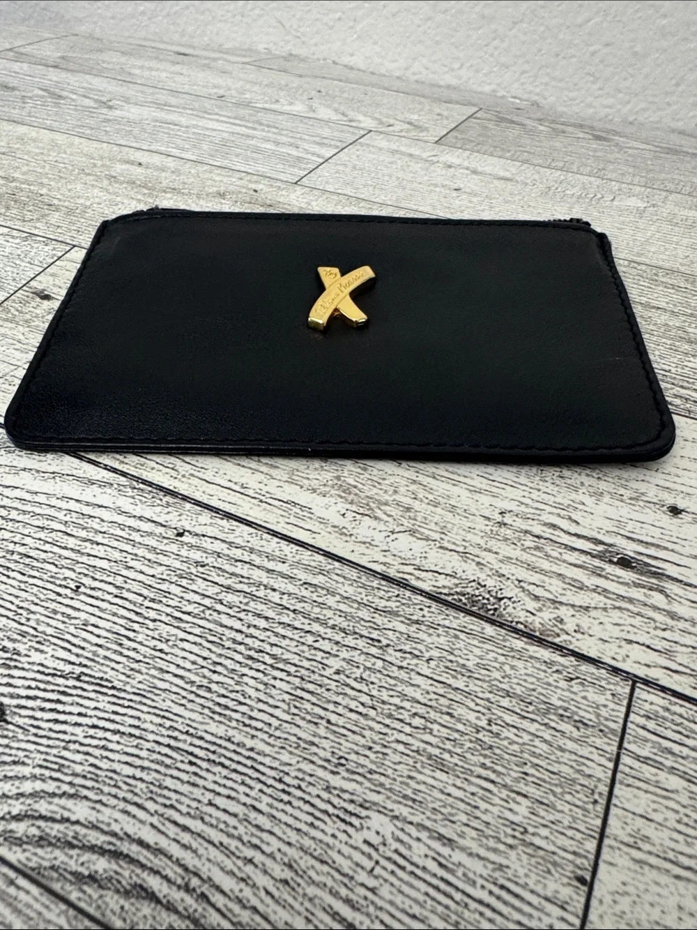Paloma Picasso Vintage Black Leather Coin Wallet/Pouch